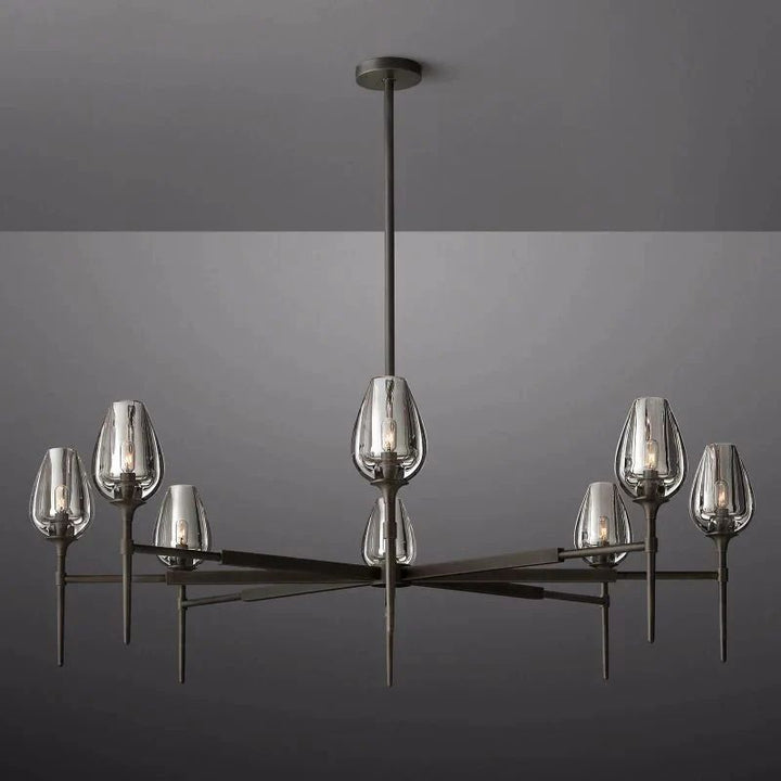 Crystal Tulip Round Chandelier 54'' - ebuylight