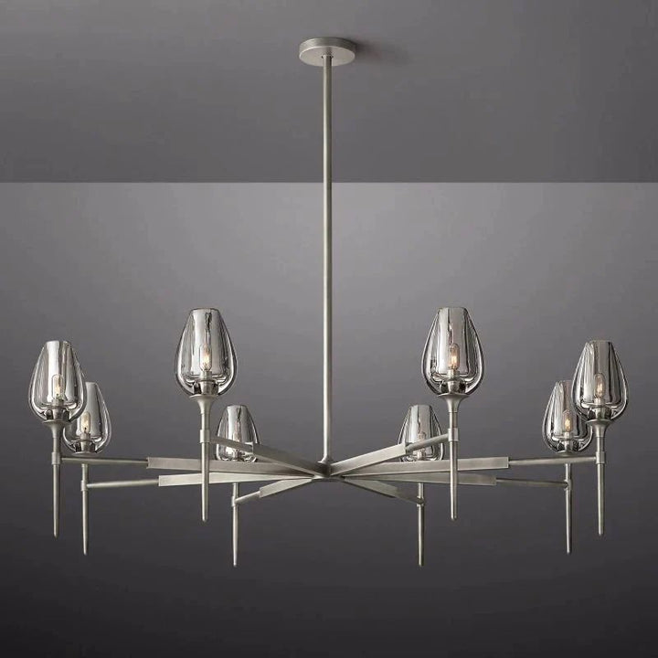 Crystal Tulip Round Chandelier 54'' - ebuylight