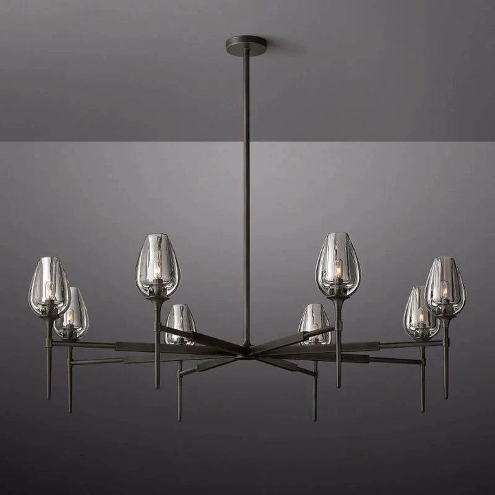 Crystal Tulip Round Chandelier 54'' - ebuylight