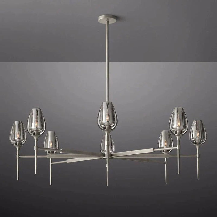 Crystal Tulip Round Chandelier 54'' - ebuylight