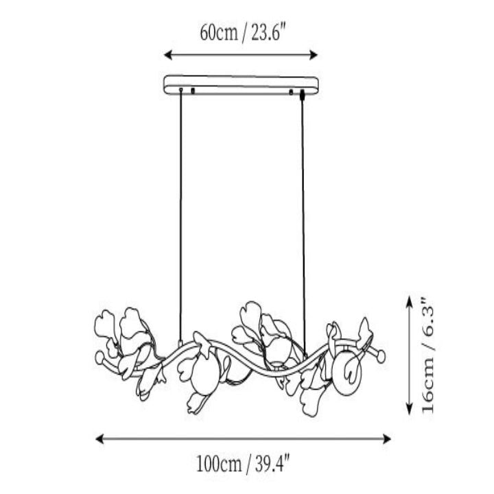 Gingko Glass Chandelier - ebuylight