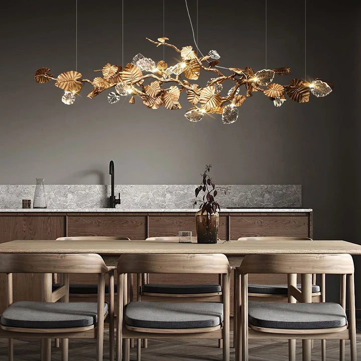 Gold Leaf Branch Chandelier - ebuylight