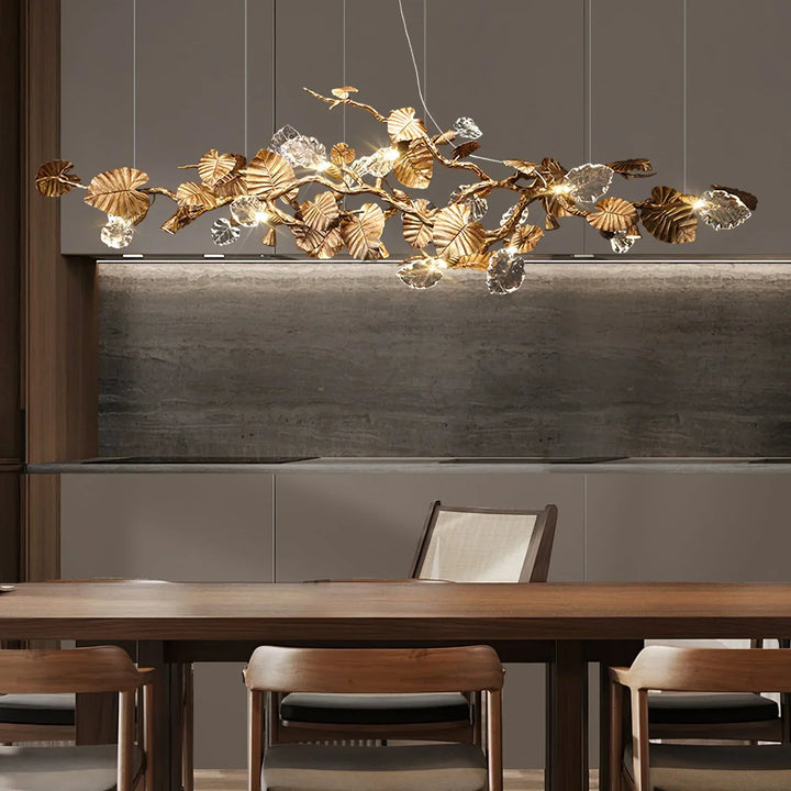 Gold Leaf Branch Chandelier - ebuylight