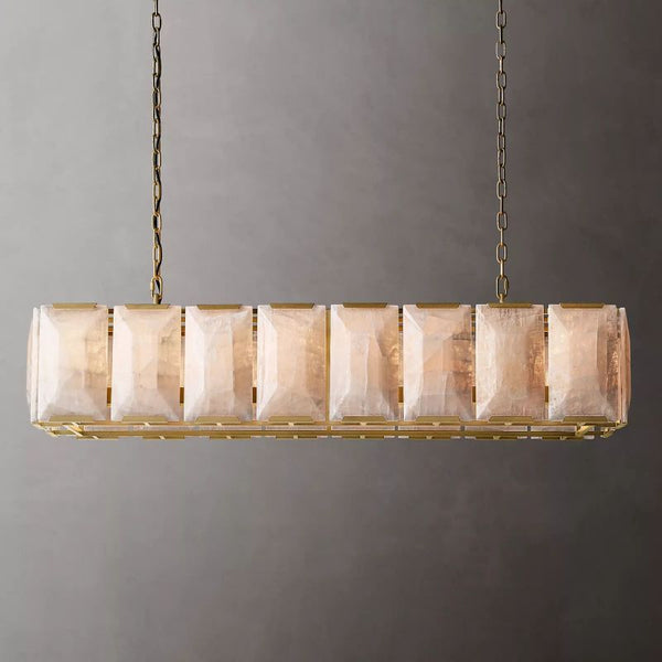 Harson Calcite Rectangular Chandelier 54" - ebuylight