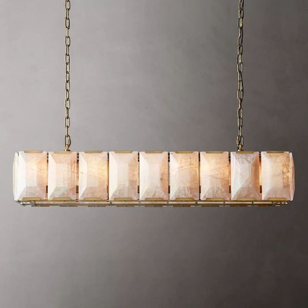 Harson Calcite Rectangular Chandelier 62" - ebuylight