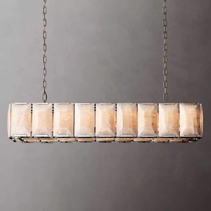 Harson Calcite Rectangular Chandelier 62" - ebuylight