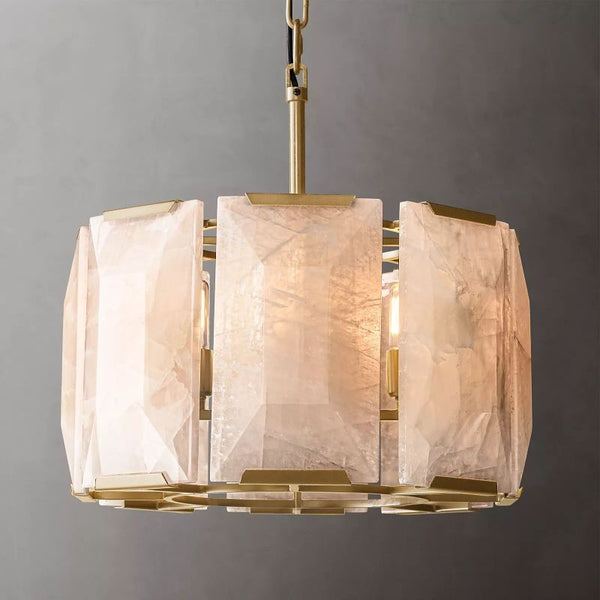 Harson Calcite Round Chandelier 19" - ebuylight