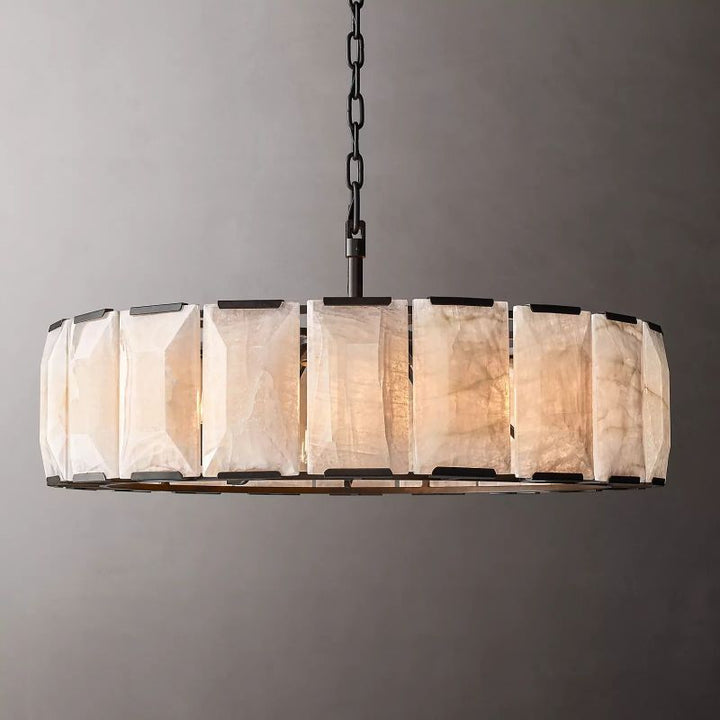 Harson Calcite Round Chandelier 43" - ebuylight