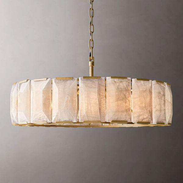 Harson Calcite Round Chandelier 43" - ebuylight