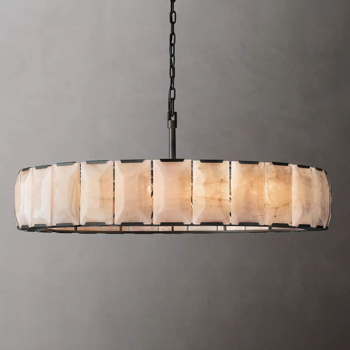 Harson Calcite Round Chandelier 60" - ebuylight