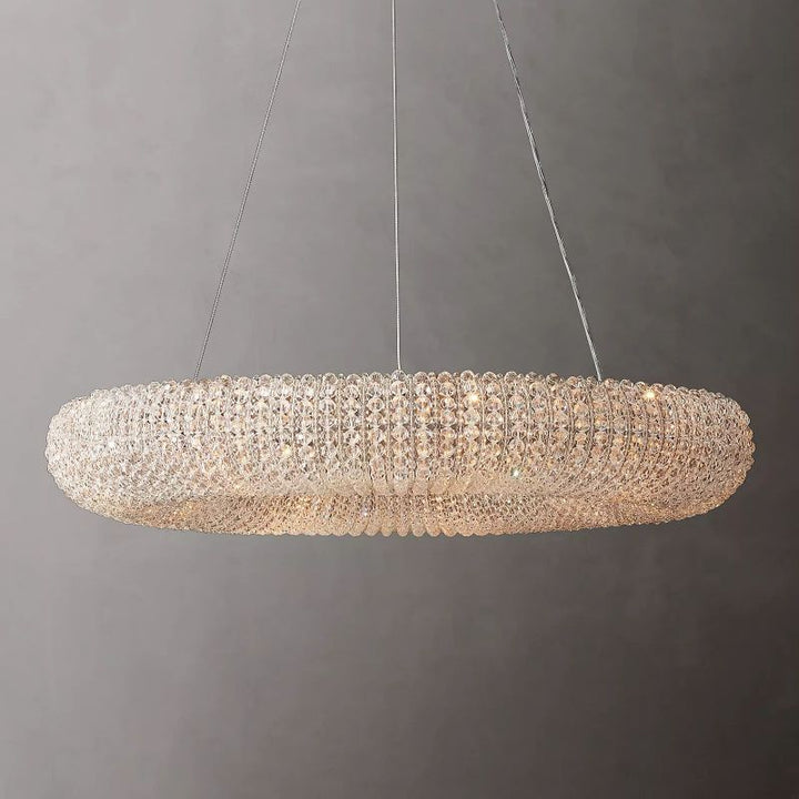 Halo Crystal Round LED Chandelier 32" - ebuylight