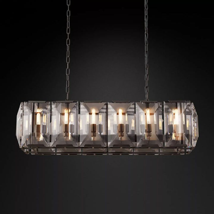 Harson Crystal Rectangular Chandelier 42" - ebuylight