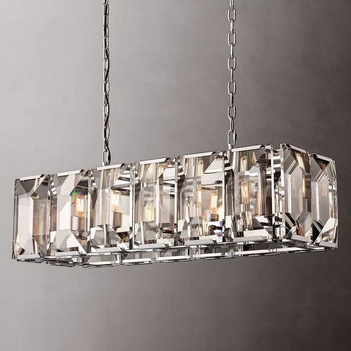 Harson Crystal Rectangular Chandelier 42" - ebuylight