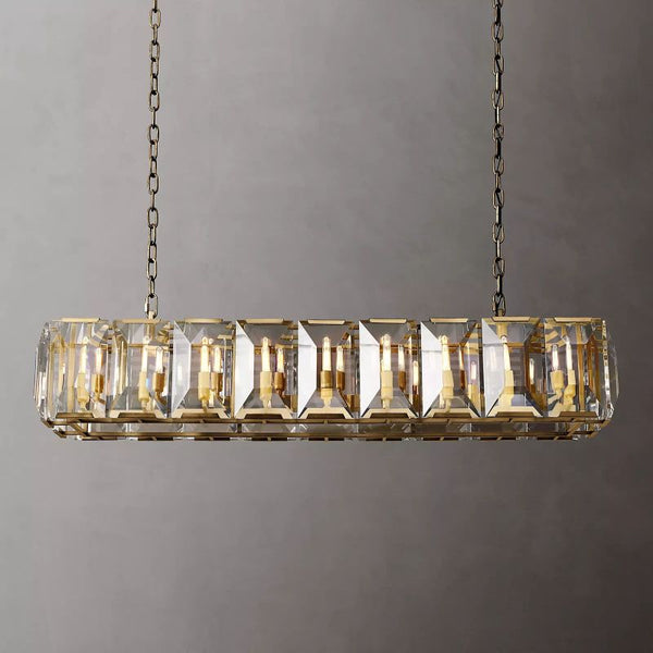 Harson Crystal Rectangular Chandelier 62" - ebuylight