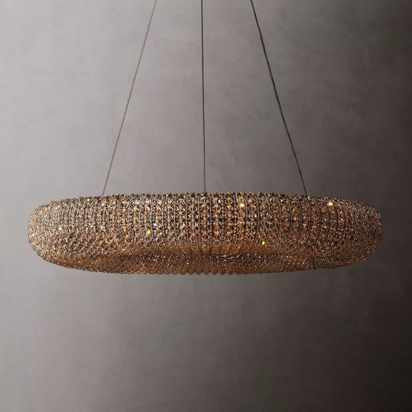 Halo Crystal Round LED Chandelier 32" - ebuylight