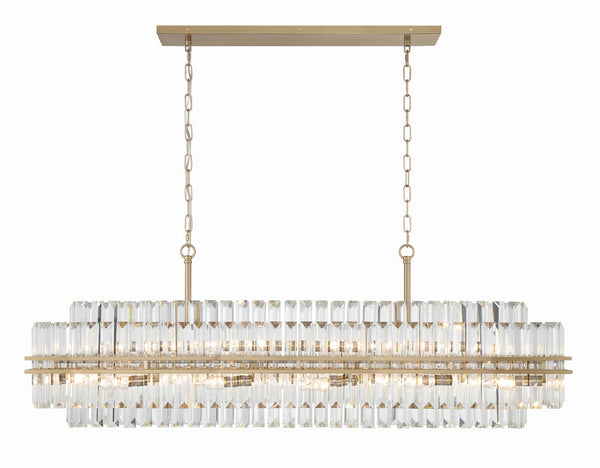 Hayes Rectangular Crystal 16 Light Chandelier