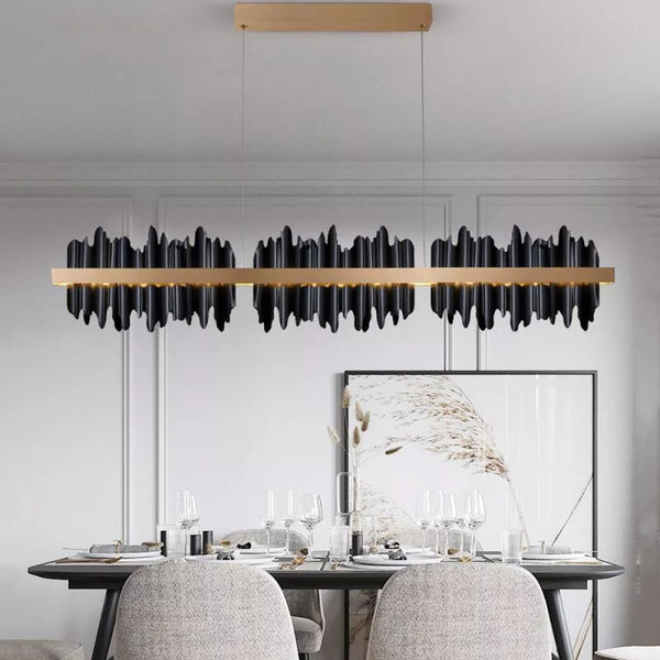 Hill Modern Sculpture Linear Chandelier - ebuylight