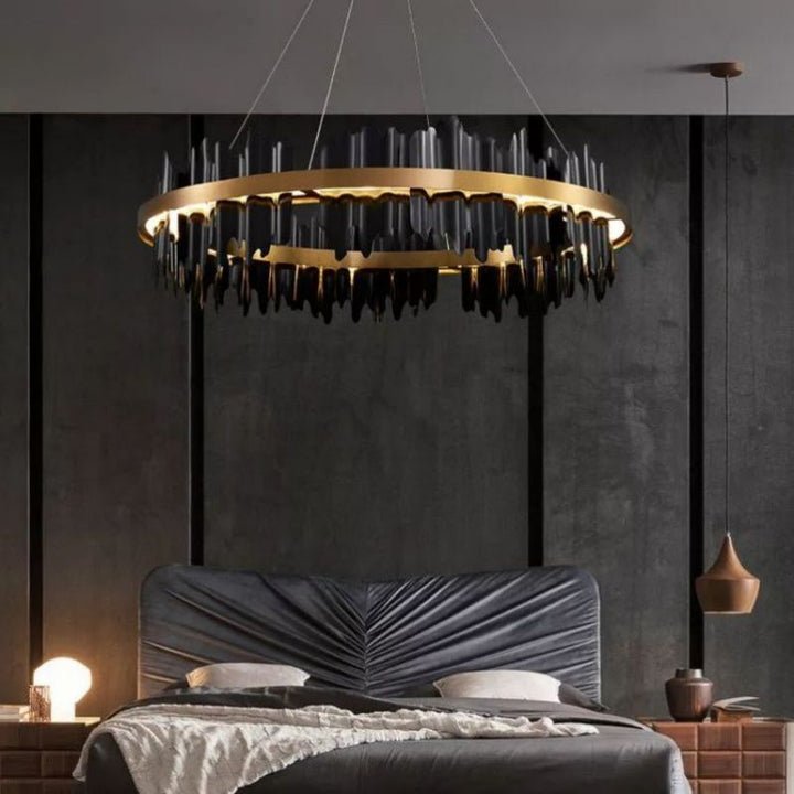 Hill Modern Sculpture Round Chandelier - ebuylight