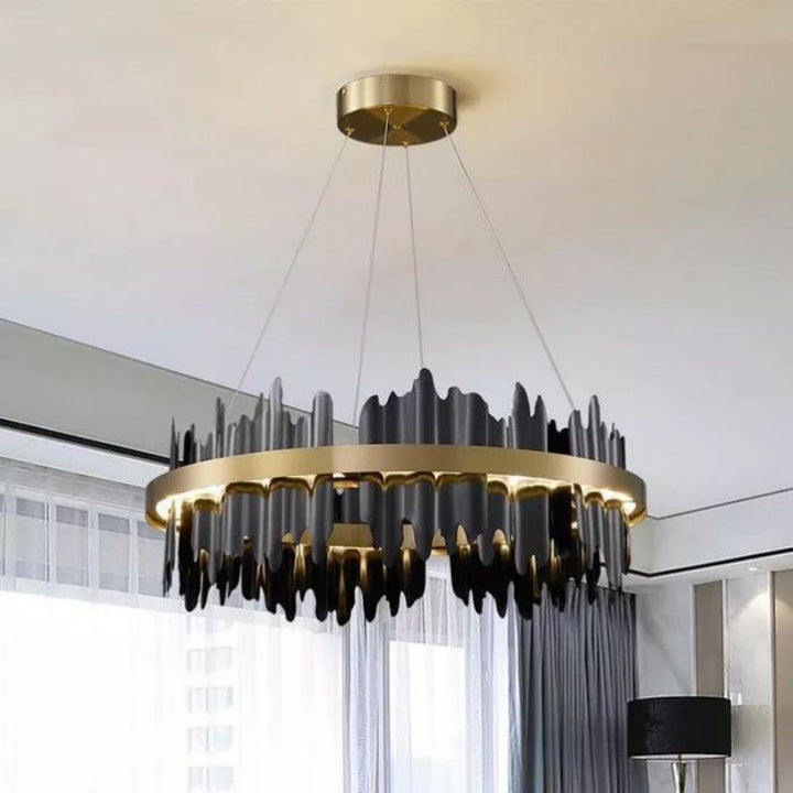 Hill Modern Sculpture Round Chandelier - ebuylight