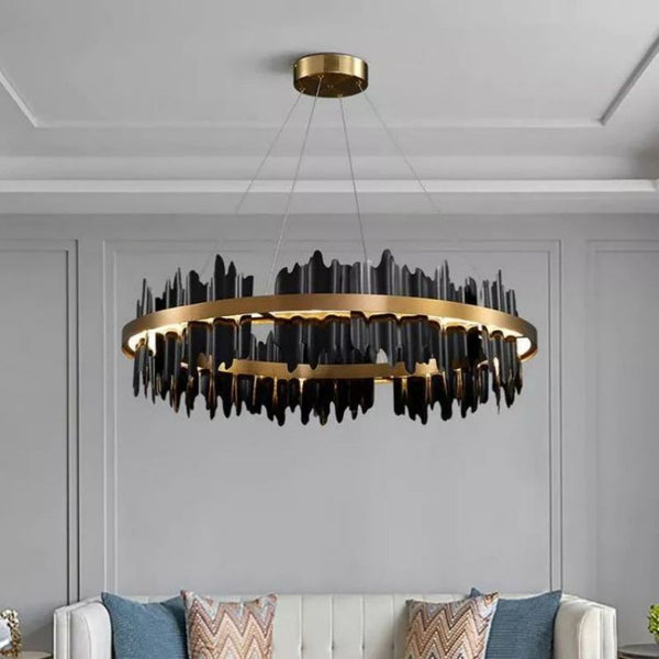 Hill Modern Sculpture Round Chandelier - ebuylight