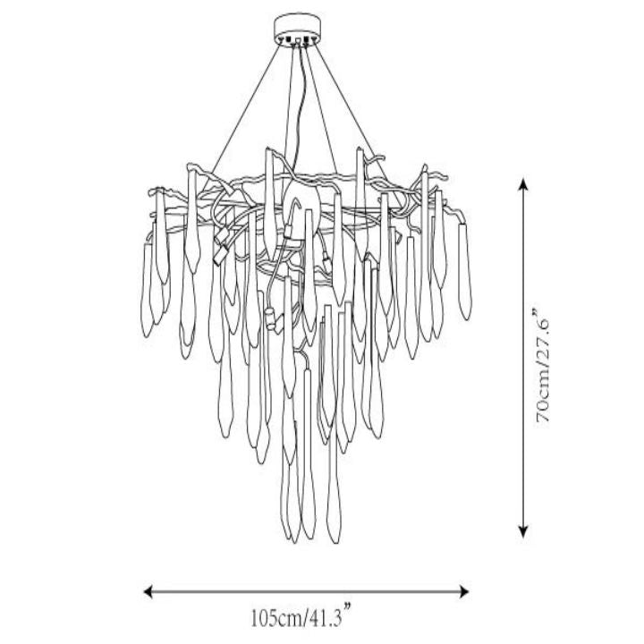 Icicle Crystal Luxury Branch Chandelier - ebuylight