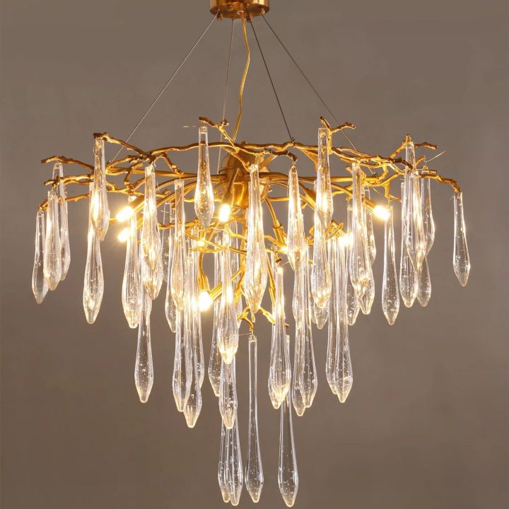 Icicle Crystal Luxury Branch Chandelier - ebuylight