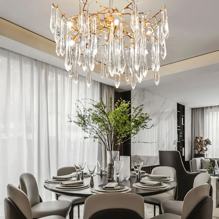 Icicle Crystal Luxury Branch Chandelier - ebuylight