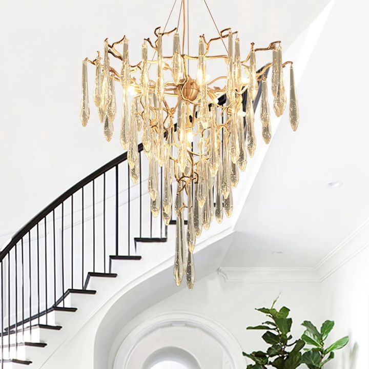 Icicle Crystal Luxury Branch Chandelier - ebuylight