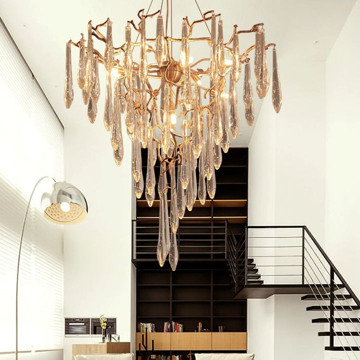 Icicle Crystal Luxury Branch Chandelier - ebuylight