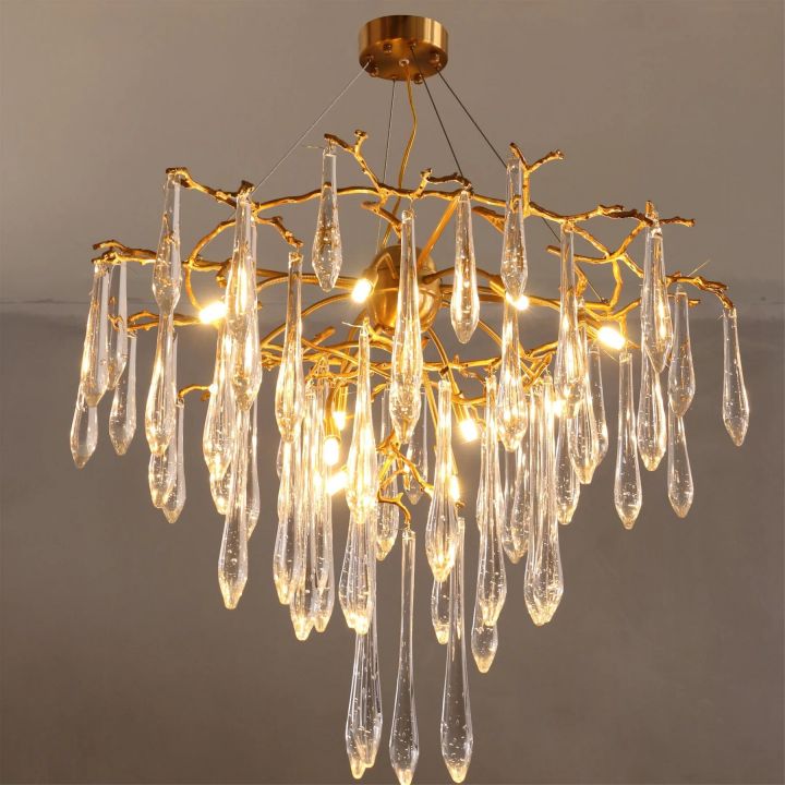 Icicle Crystal Luxury Branch Chandelier - ebuylight