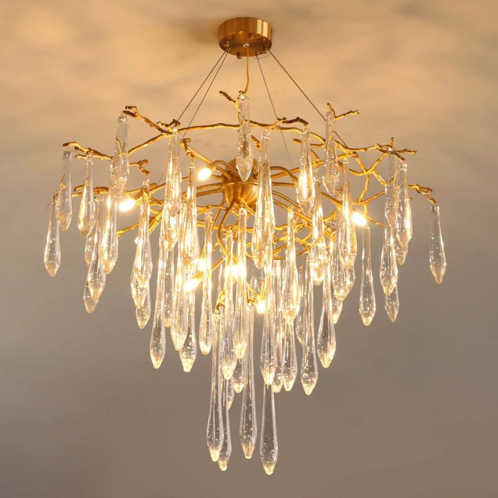 Icicle Crystal Luxury Branch Chandelier - ebuylight