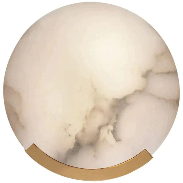 Iris Alabaster Round Plate Sconce,Modern Wall Lamp - ebuylight