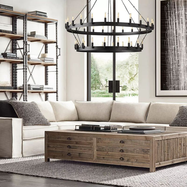 Camino Vintage Filament 2-tier Chandelier - ebuylight
