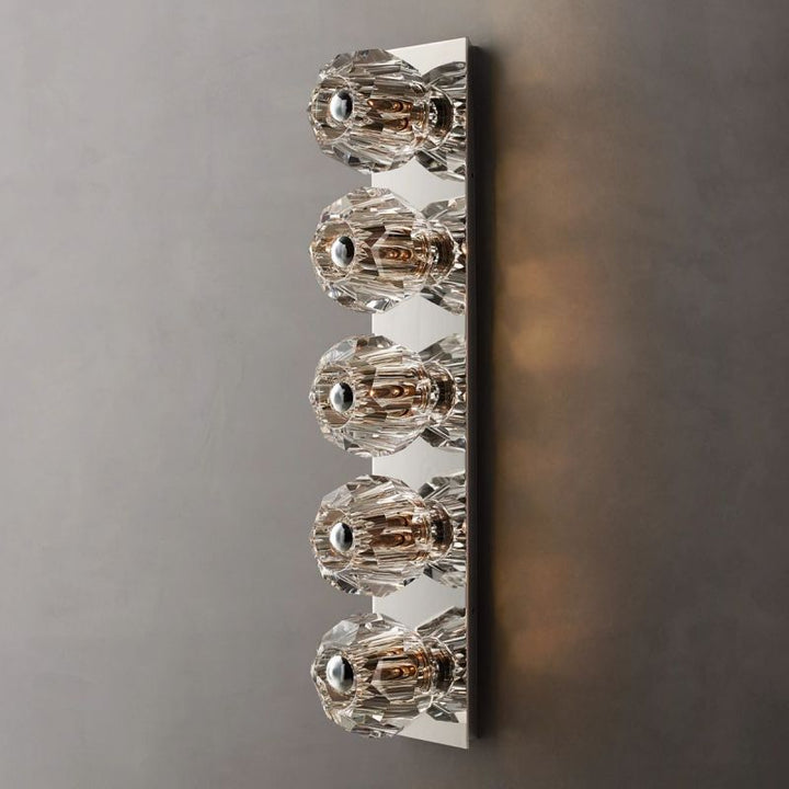 Kristal Clear Glass Linear Grand Wall Sconce - ebuylight