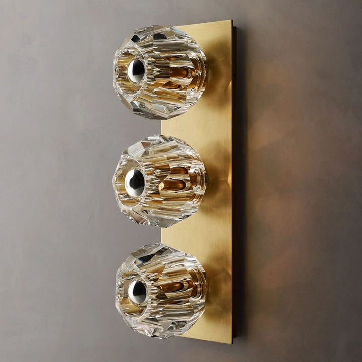 Kristal Clear Glass Linear Short Wall Sconce - ebuylight