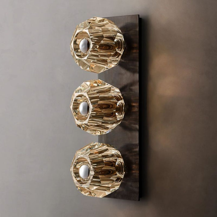 Kristal Clear Glass Linear Short Wall Sconce - ebuylight