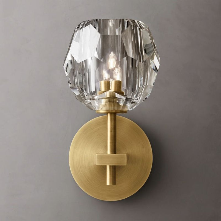 Kristal Clear Glass Short Wall Sconce - ebuylight