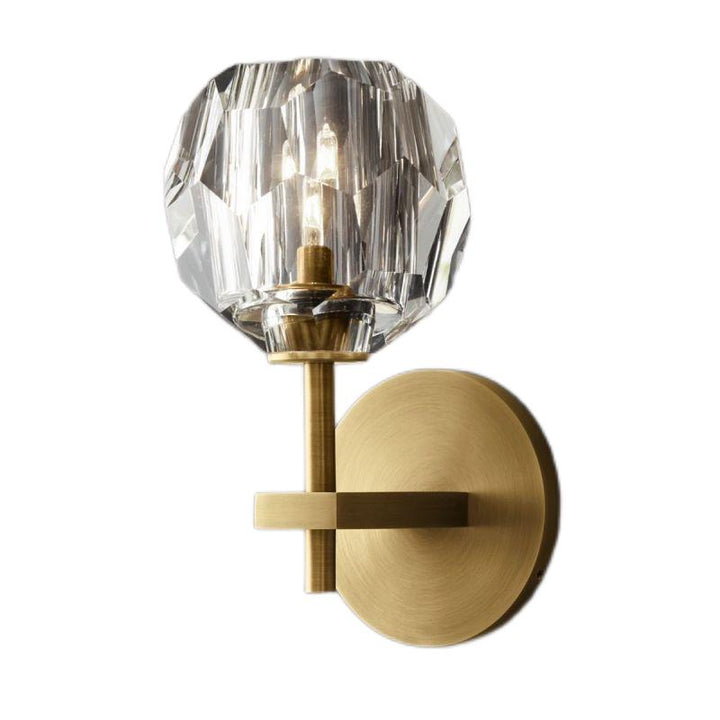 Kristal Clear Glass Short Wall Sconce - ebuylight