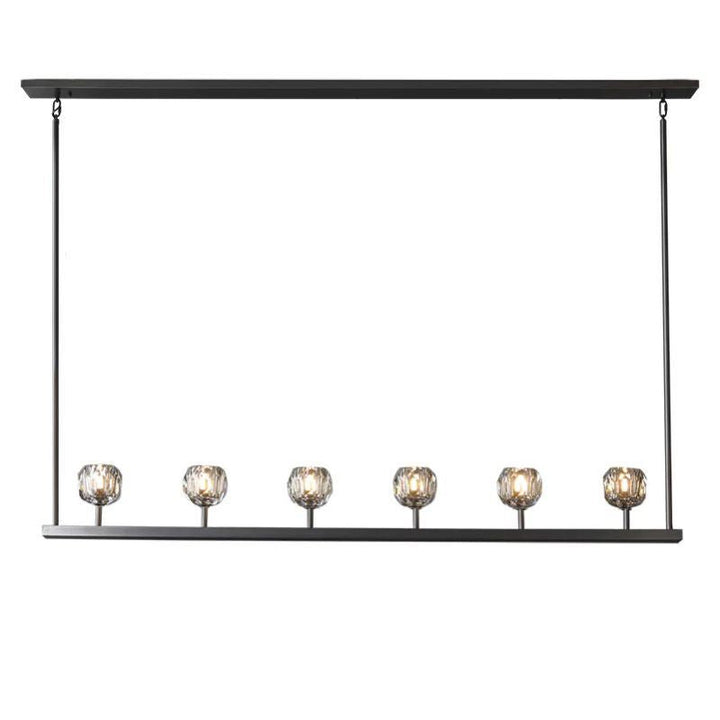 Kristal Glass Linear Chandelier 60" - ebuylight