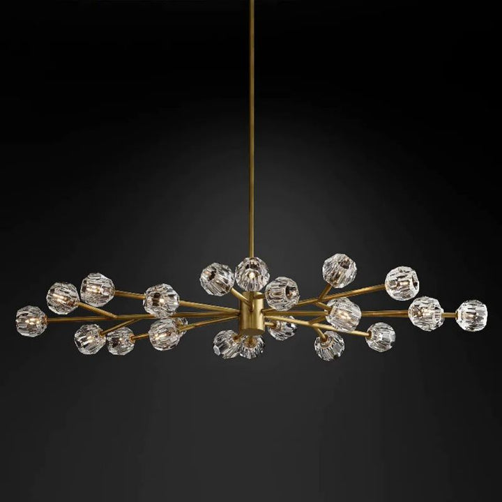 Kristal Glass Oval Chandelier 72" - ebuylight