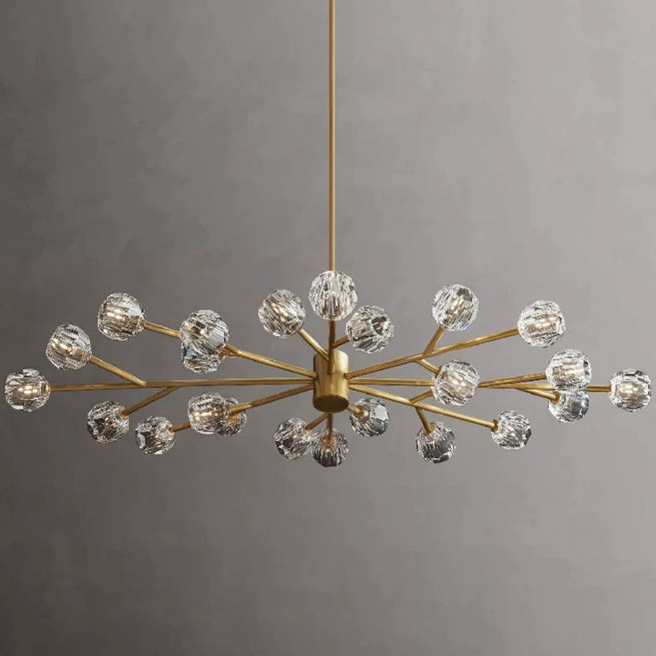 Kristal Glass Oval Chandelier 72" - ebuylight