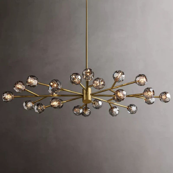 Kristal Glass Oval Chandelier 72" - ebuylight