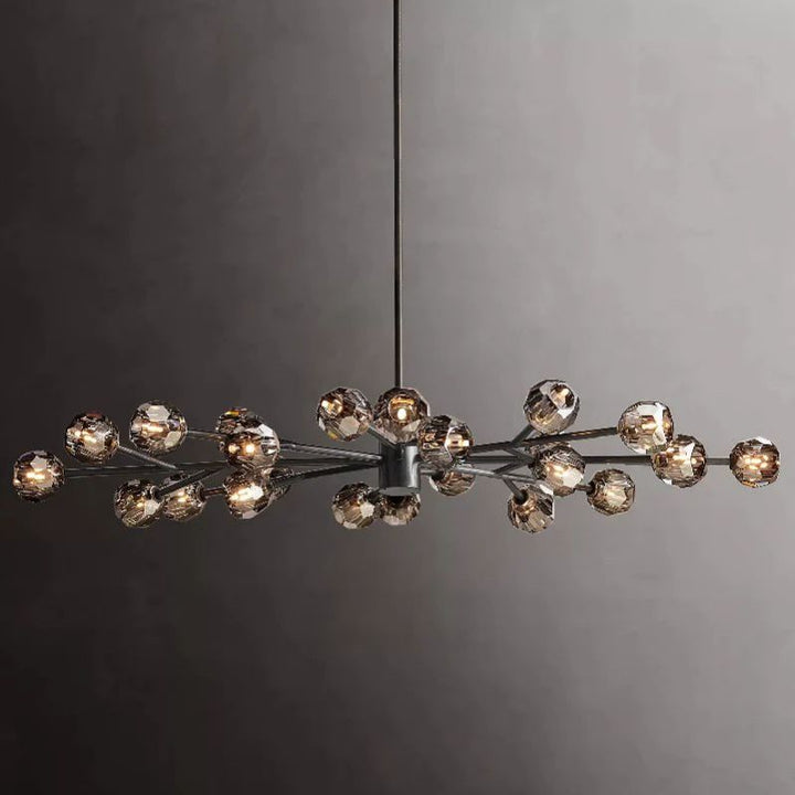 Kristal Glass Oval Chandelier 72" - ebuylight