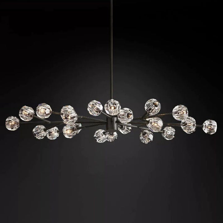 Kristal Glass Oval Chandelier 72" - ebuylight