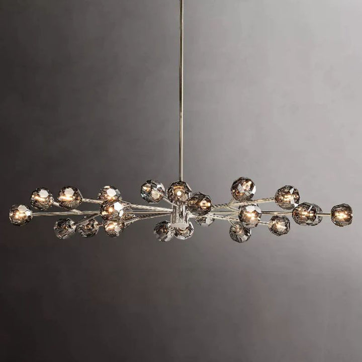 Kristal Glass Oval Chandelier 72" - ebuylight