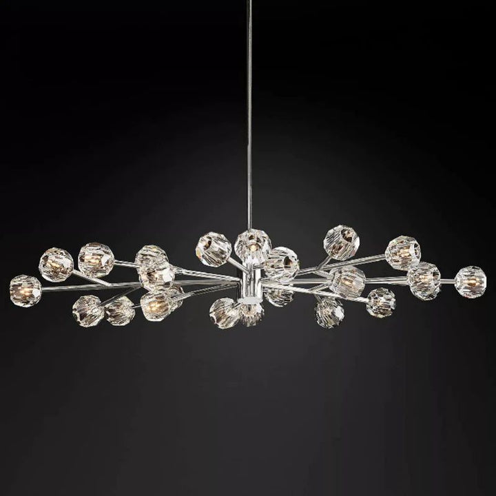 Kristal Glass Oval Chandelier 72" - ebuylight