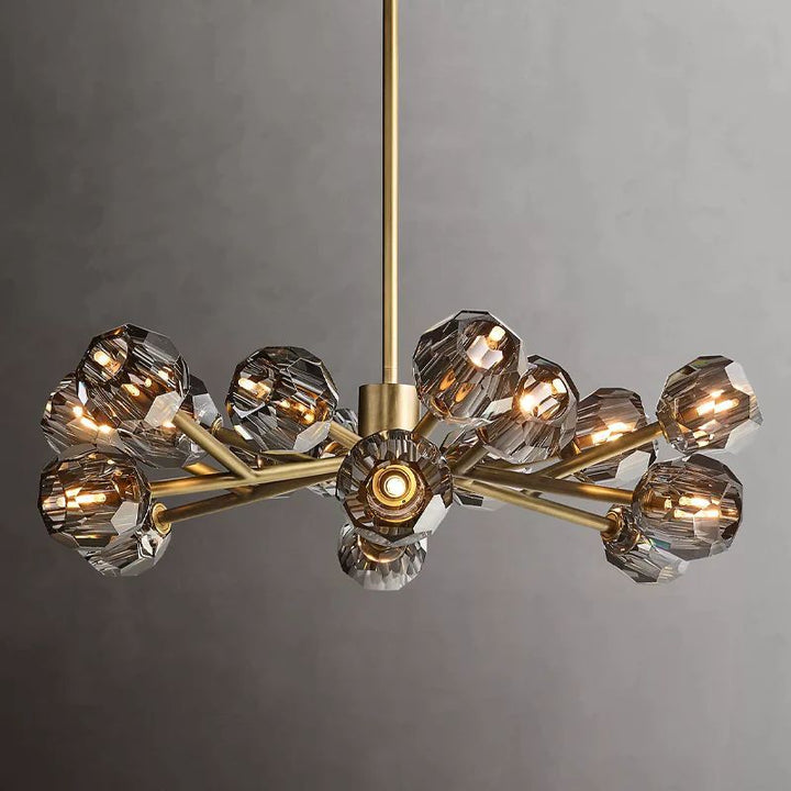 Kristal Glass Round Chandelier 36" - thebelacan