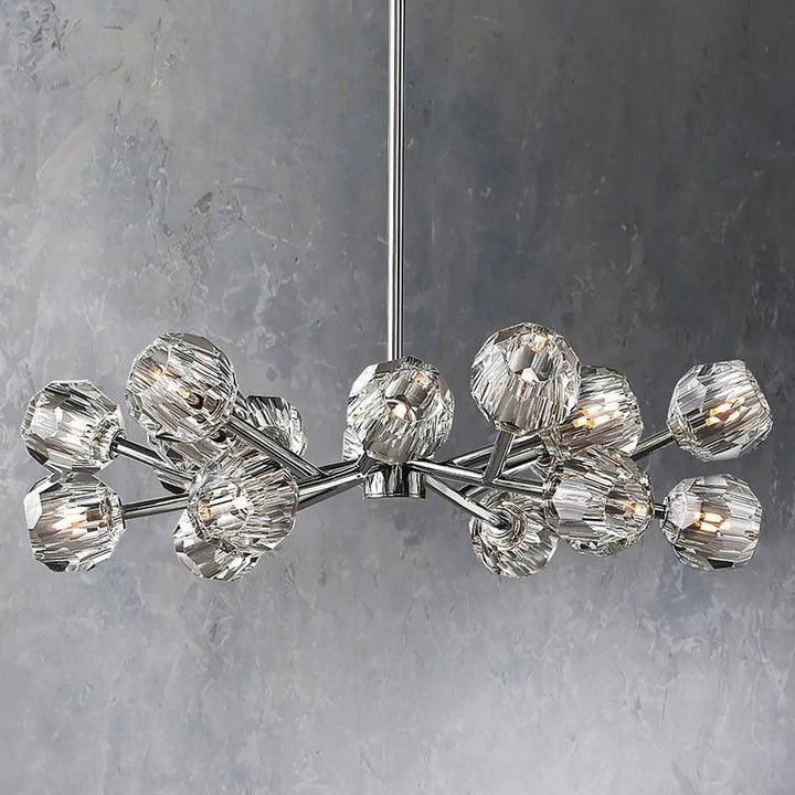 Kristal Glass Round Chandelier 36" - thebelacan