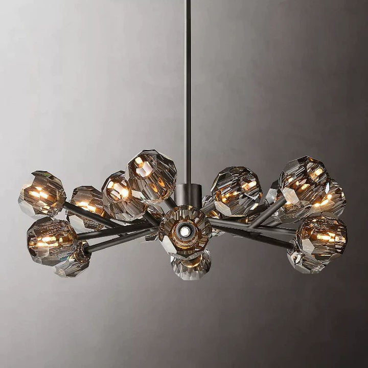 Kristal Glass Round Chandelier 36" - thebelacan