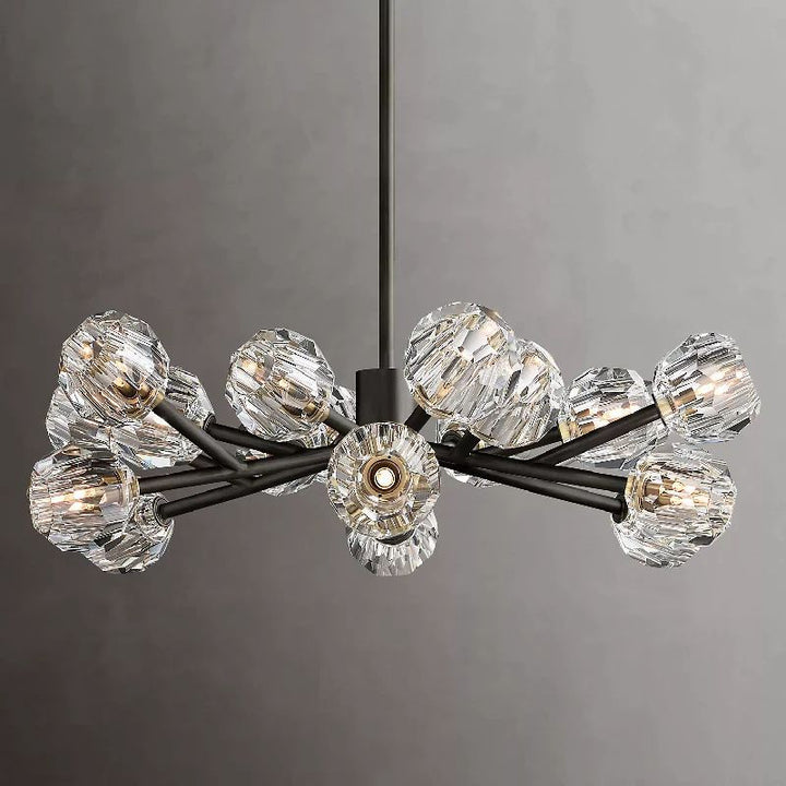 Kristal Glass Round Chandelier 36" - thebelacan